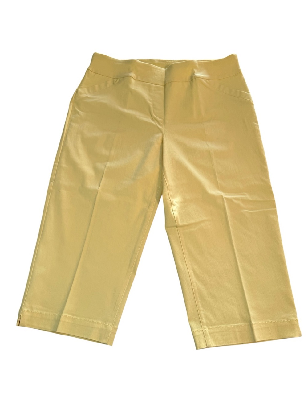 Alia Yellow Pull-On Capri Pants Size 16